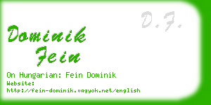 dominik fein business card